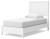 Ashley Binterglen White Twin Panel Bed with Mirrored Dresser, Chest and 2 Nightstands