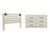 Ashley Cambeck Whitewash King Panel Headboard Bed with Dresser
