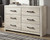Ashley Cambeck Whitewash King Panel Headboard Bed with Dresser