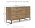 Ashley Deanlow Honey Twin Panel Headboard, Dresser and Nightstand