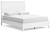 Ashley Binterglen White Queen Panel Bed with Mirrored Dresser, Chest and 2 Nightstands
