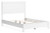 Ashley Binterglen White Queen Panel Bed with Mirrored Dresser