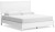 Ashley Binterglen White King Panel Bed and 2 Nightstands