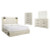 Ashley Cambeck Whitewash King 2 Drawer Storage Platform Bed with Mirrored Dresser, Chest and Nightstand