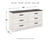 Ashley Shawburn Whitewash Queen Platform Bed with Dresser, Chest and Nightstand