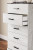Ashley Shawburn Whitewash Queen Platform Bed with Dresser, Chest and Nightstand