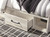 Ashley Cambeck Whitewash King Panel Bed with 2 Storage Drawers with Mirrored Dresser, Chest and Nightstand