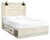 Ashley Cambeck Whitewash King Panel Bed with 2 Storage Drawers with Mirrored Dresser, Chest and 2 Nightstands