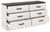 Ashley Shawburn Whitewash Queen Platform Bed with Dresser, Chest and 2 Nightstands
