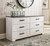 Ashley Shawburn Whitewash Queen Platform Bed with Dresser, Chest and 2 Nightstands