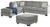 Ashley Altari Slate 2-Piece Sectional with Ottoman