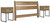 Ashley Deanlow Honey Queen Panel Headboard and 2 Nightstands