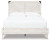 Ashley Shawburn Whitewash Queen Platform Bed with Dresser and Chest