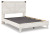 Ashley Shawburn Whitewash Queen Platform Bed with Dresser and Chest