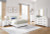 Ashley Binterglen White Full Panel Bed with Dresser and Nightstand