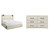 Ashley Cambeck Whitewash King Panel Bed with 2 Storage Drawers with Dresser B192/31/56S/58/97