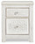 Ashley Paxberry Whitewash Queen Panel Bed with Mirrored 61" W Dresser, Chest and Nightstand