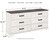Ashley Shawburn Whitewash Queen Platform Bed with Dresser and 2 Nightstands EB4121/113/131/191(2)