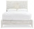 Ashley Paxberry Whitewash Queen Panel Bed with Decorative Mirrored Dresser, Chest and 2 Nightstands