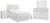 Ashley Paxberry Whitewash Queen Panel Bed with Mirrored Dresser and Nightstand