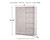 Ashley Paxberry Whitewash Queen Panel Bed with Decorative Mirrored Dresser and Chest