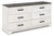 Ashley Shawburn Whitewash Queen Platform Bed with Dresser