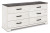 Ashley Shawburn Whitewash Queen Platform Bed with Dresser