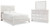 Ashley Paxberry Whitewash Queen Panel Bed with Decorative Mirrored Dresser