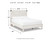 Ashley Shawburn Whitewash Queen Platform Bed with 2 Nightstands