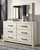 Ashley Cambeck Whitewash Full Panel Bed with Mirrored Dresser and 2 Nightstands