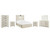 Ashley Cambeck Whitewash Full Panel Bed with 4 Storage Drawers with Mirrored Dresser, Chest and 2 Nightstands