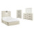 Ashley Cambeck Whitewash Full Panel Bed with 4 Storage Drawers with Mirrored Dresser and Chest