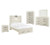 Ashley Cambeck Whitewash Full Panel Bed with 2 Storage Drawers with Mirrored Dresser, Chest and Nightstand