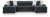 Ashley Midnight-Madness Chocolate 3-Piece Double Chaise Sectional
