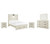 Ashley Cambeck Whitewash Full Panel Bed with 2 Storage Drawers with Mirrored Dresser and 2 Nightstands