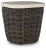 Ashley Kimora Beige Dark Brown Outdoor End Table