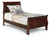 Ashley Alisdair Reddish Brown Twin Sleigh Bed with Mirrored Dresser and 2 Nightstands