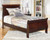 Ashley Alisdair Reddish Brown Twin Sleigh Bed with Mattress