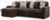 Ashley Midnight-Madness Onyx 2-Piece Sectional Sofa with Chaise
