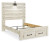 Ashley Cambeck Whitewash Full Panel Bed with 2 Storage Drawers