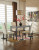 Ashley Kimonte Dark Brown Dining Table and 4 Chairs