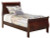Ashley Alisdair Reddish Brown Twin Sleigh Bed with 2 Nightstands