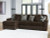 Ashley Midnight-Madness Chocolate 2-Piece Sectional Sofa with Chaise