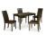 Ashley Kimonte Dark Brown 5-Piece Dining Set with Rectangular Table and 4 Chairs