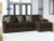 Ashley Midnight-Madness Chocolate 2-Piece Sectional Sofa with Chaise 98104/17/66