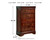 Ashley Alisdair Reddish Brown Queen Sleigh Bed with Mirrored Dresser and Chest