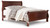 Ashley Alisdair Reddish Brown Queen Sleigh Bed with Mirrored Dresser