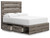 Ashley Urbanoore Brown Gray Full Panel Bed with Storage, Dresser, Mirror and Chest