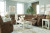 Ashley Partymate Brindle 2-Piece Sectional with LAF Loveseat / RAF Loveseat and Recliner