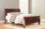 Ashley Alisdair Reddish Brown Queen Sleigh Bed with Mattress